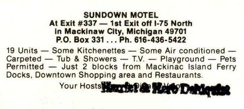 Sundown Motel - Vintage Postcard